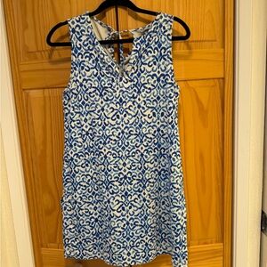 Tommy Bahama Blue and White Patterned dress with shorts